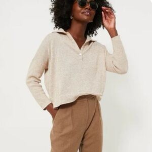 Tuckernuck Cream Collared Pullover Sweater